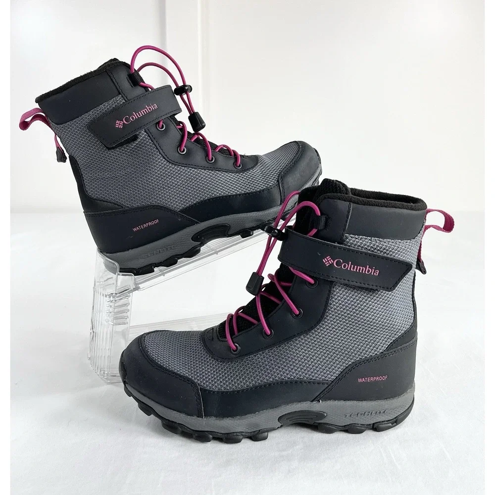 Columbia Hyper-Boreal Omni-Heat Youth 4 Waterproof Snow Boots Insulated Black